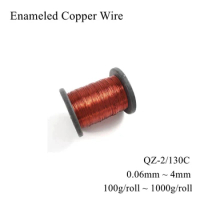0.29mm 0.3mm 0.31mm 0.33mm 0.35mm 0.38mm QZ-2/130 Enameled Copper Wire High Tempe Magnet Enamel Coil Winding Cable Polyurethane