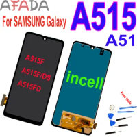 Incell 6.5" LCD For Samsung Galaxy A51 A515 LCD Display Touch Digitizer For SAMSUNG A51 A515F SM-A515F LCD Screen With Frame