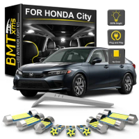 BMTxms 8Pcs For Honda City 2014 2015 2016 2017 2018 2019 2020 2021 2022 Car LED Interior Light Bulb Kit Dome Trunk Lamp Canbus