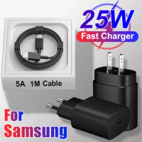 For SAMSUNG PD 25W Super Fast Charger For Samsung Galaxy S23 Ultra S22 S21 S20 Note 10 20+ A54 5G UCB C Fast Charging Charger