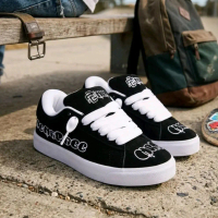 PROMO TERMURAH.!!! SB MARRABBUKA Sepatu casual model grafiti warna putih Sneakers gemuk unisex dewas