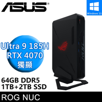 ASUS華碩 ROG NUC 970-SP6(Ultra 9 185H/64G/1TB+2TB/RTX4070/W11)特仕版