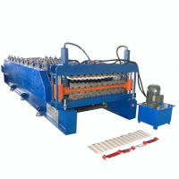 Double Layers Roofing Sheet Machine IBR Tile Making Machine Corrugated Trapezoid TR4/TR5 Roof Panel Roll Forming Machine