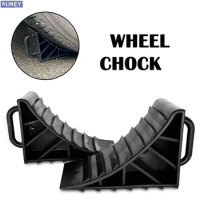 2PCS Wheel Chock Skid Resist Plastic High Strength Car Truck Stopper Control Wheel Anti-slip Block Tire Support Pad High Quality