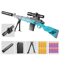 Children Soft Bullet Toy Guns M416 AWM 98K Manual Gun Blaster Launcher Shooting Toy with Shells Rifle Sniper For Boys Outdoor
