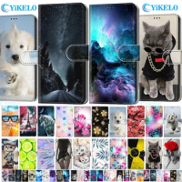 A52 A52S 5G Leather Flip Phone Case For Samsung Galaxy A52 5G A52S Painted Wallet Card Holder Stand Book Cover A52S Capa
