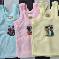12 Pcs Kaos Dalam Anak Sablon/Singlet Anak Murah Bayi Balita Sablon Karakter UK-L Usia 2-4 Tahun