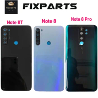 Glass For Xiaomi Redmi Note 8 Pro Battery Cover Not8 Rear Housing Door Replacement For Redmi Note 8T Battery Cover With Lens