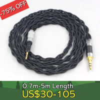 Pure 99% Silver Inside Headphone Nylon Cable For Audio Technica ATH-M50x ATH-M40x ATH-M70x ATH-M60x Earphone Headset LN007461