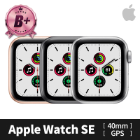Apple B+ 級福利品 Apple Watch SE GPS 40mm 鋁金屬錶殼(副廠配件/錶帶顏色隨機)