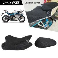 For CFMOTO 250SR MY22 300SR 450 SR 250NK Motorcycle Rear Seat Hump Cushion Cover Net 3D Mesh Protector Insulation Cushion Cover