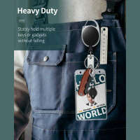 Vertical PC Card Bag With Zinc Alloy Oval Easy To Pull Buckle - With Expansion Clip, Transparent Car