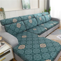 stretch printed stretch sofa seat cushion cover backrest cover protector for couch sofa cover L shape chaselong slipcovers