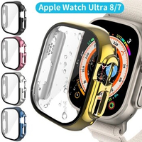 Color Plating Watch Cover For Apple Watch Ultra 49mm Case Screen Protector Cover for iWatch 8/7 41mm 45mm SE/654 44mm 40mm Case