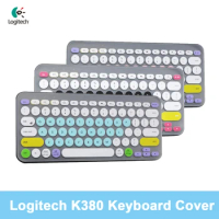 Besegad Colorful Laptop Silicone Keyboard Cover Skin Sticker Protector Protective Case for Logitech K380 Bluetooth Keyboard