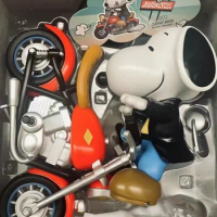 Miniso Blind Box Snoopy And Motorcycle Anime Figure Doll Cartoon Peripheral Trendy Ornaments Children Cool Holiday Birthday Gift