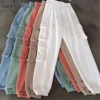 Multi Pocket Jogger Celana Sporty Wanita - Celana Cargo Panjang Wanita - Celana Jogger Multi Pocket 
