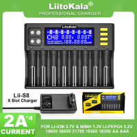 [Hot]LiitoKala Lii-S12 Lii-S8 18650 21700 26650 9V Battery Charger LCD 1.2V 3.8V 3.2V 3.7V 26700 207
