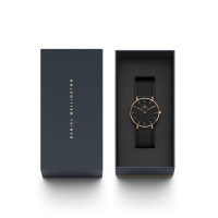 帝安諾-實體店面 Daniel Wellington DW 米蘭 黑錶帶 黑面 手錶 36MM DW00100307【APP下單享4%點數】