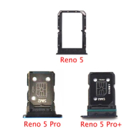 Original New Sim Card Slot Holder Tray For OPPO Reno 5 Pro/ Reno 5/ Reno 5 Pro Plus Sim Reader Socket Repair Parts