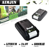 24V 6000mAH For Greenworks Lithium Ion Battery (For Greenworks Battery) The Original Product