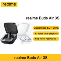 Realme Buds Air 3S Bluetooth Earphone 11mm Liquid Silicone Triple Titanium Bass Driver IPX5 Call Noised Reduction Sport Earphone