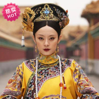 Old-aged ZhenHuan TaiHou Costume TV Play Legend of Zhenhuan Qing Dynasty Royal Empress Costume Qifu Embroidery Hanfu