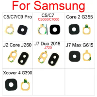 2pcs Back Rear Camera Glass Lens Cover For Samsung Galaxy C5 C7 C9 J2 J7 Duo Max Xcover 4 Core 2 Pro 2018 with Sticker Parts