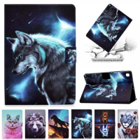 Tablet Cover For Funda Samsung Galaxy Tab S6 Lite Case P610 P615 Wolf Lion Animal Cover Coque For Samsung Tab S6 Lite Case 10.4