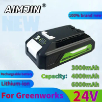 For Greenworks 24V 3.0/4.0/6.0AH Lithium Ion Battery Rechargeable battery is 100% brand new