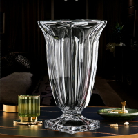 捷克進口BOHEMIA波希米亞水晶玻璃花瓶 時尚簡約插花擺件透明花瓶