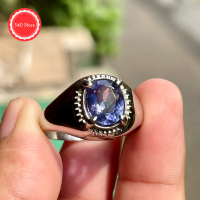 Cincin Batu Color Change Flourite Natural Ring Titanium