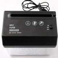 USB Electric Dual-Use Mini Paper Shredder Small A6 Bill Letter Document Invoice Desktop A6 Paper Smashing Machine