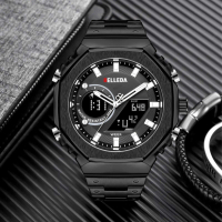PROMO  JAM TANGAN PRIA BELLEDA 9950 DOUBLE TIME ANALOG DIGITAL RANTAI STAINLESS TERBARU Watches
