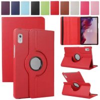 For Lenovo Tab M9 2023 TB-310FU TB-310XU 9.0 Inch 360 Degree Rotation Bracket Case Shockproof Solid Color Leather Tablet Cover