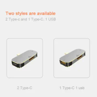 Universal USB 3.1 Type-C Hub To HDMI-compatible/Mini DP/DP Adapter 3.55mm Jack PD100W USB Splitter For Phone Laptop Macbook Air