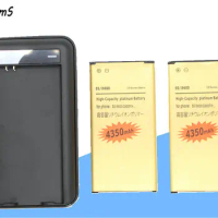 iSkyamS 2x 4350mAh EB-BG900BBE EB-BG900BBC Gold Battery +Charger For Samsung Galaxy S5 SV I9600 G900A G900P G900T G900V
