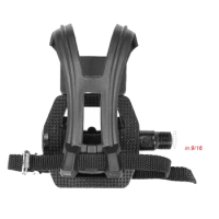 Bike Pedals Pedal with Toe Clip and Straps, Suitable for Spin Bike, Indoor Exercise Bikes,18/20mm 9/16 Inch