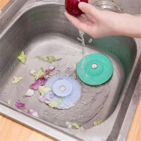 SINK COVER BATHROOM CORNER SINK ANTI-BLOCKING FLOOR DRAIN ROUND SILICONE UFO