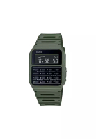 Casio Watches Men's Data bank CA-53WF-3B Army Green Resin Band Calculator Watch