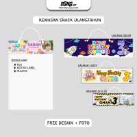 KEMASAN SNACK ULANG TAHUN CUSTOM FOTO DAN DESAIN KEINGINANMU