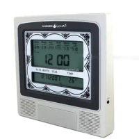 Digital Azan Clock For Muslim With Prayer Alarm Calendar Table Desk Decorative Dropship