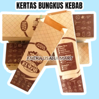 KERTAS BUNGKUS KEBAB UKURAN 27X7CM 100 PCS - KEMASAN KEBAB - DUS KEBAB - WADAH KEBAB - KERTAS KEBAB 