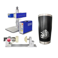 Davi 35W co2 engraving machine 300*300mm working area 8x beam expander 20MM galvo head for wood cutting cups engraving