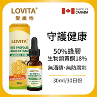 LOVITA 愛維他 加拿大蜂膠滴液 18%生物類黃酮 (滴劑 無酒精 無防腐劑)