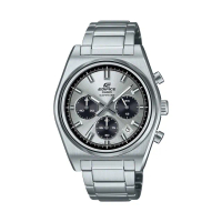 【CASIO 卡西歐】EDIFICE計時碼錶系列 藍寶石水晶鏡面/40mm/白(EFB-730D-7A)