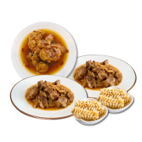 【溫國智的美食天地】常溫加菜組買3送2(豬腳排骨乾麵常溫調理包)
