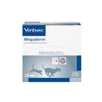【Virbac 維克】Megaderm 健膚樂 犬貓專用必須脂肪酸ω6/ω3與維他命 28小包 /盒(維持寵物皮膚健康)