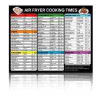 AirFryer Magnetic Cooking Air Fryer Accessories Cooking Time Quick Reference Guide Sheet for Delicious Food