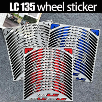 Pelekat Roda Motosikal Yamaha LC135 17 Inci - Set Dua Roda sticker rim lc v8 se
